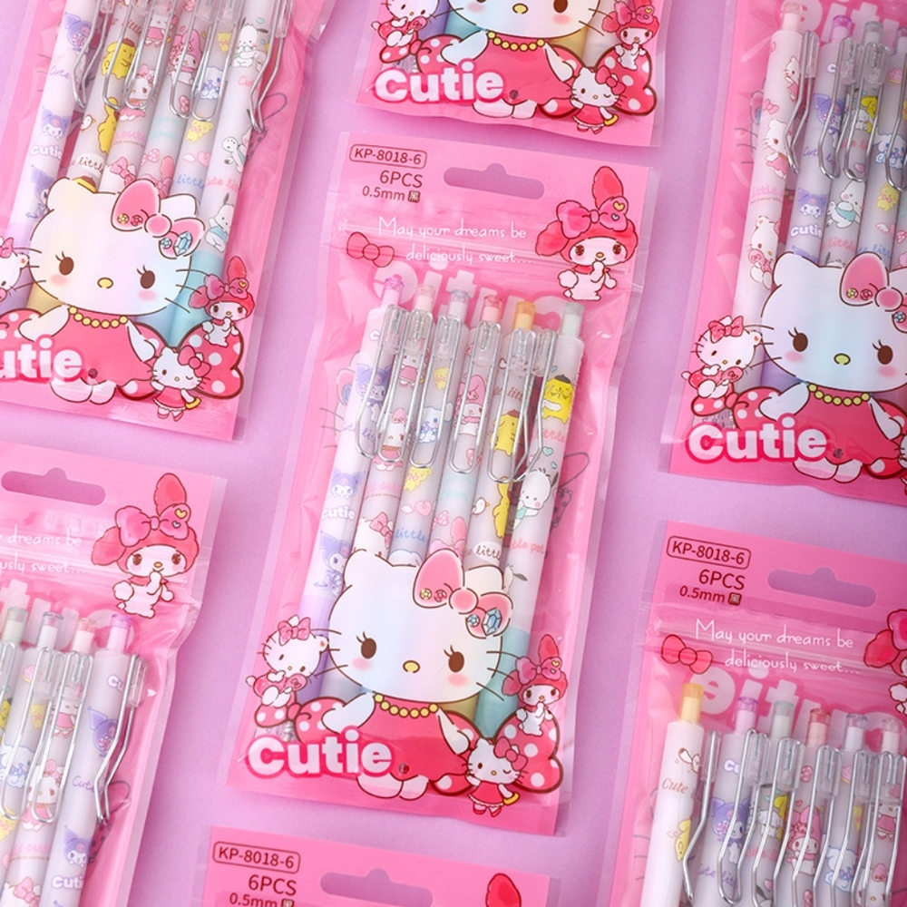 Hello Kitty & Friends 6 Pcs/Set Kawaii Gel Pens